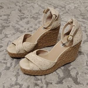 Nude Knit Wedges by Steve Madden